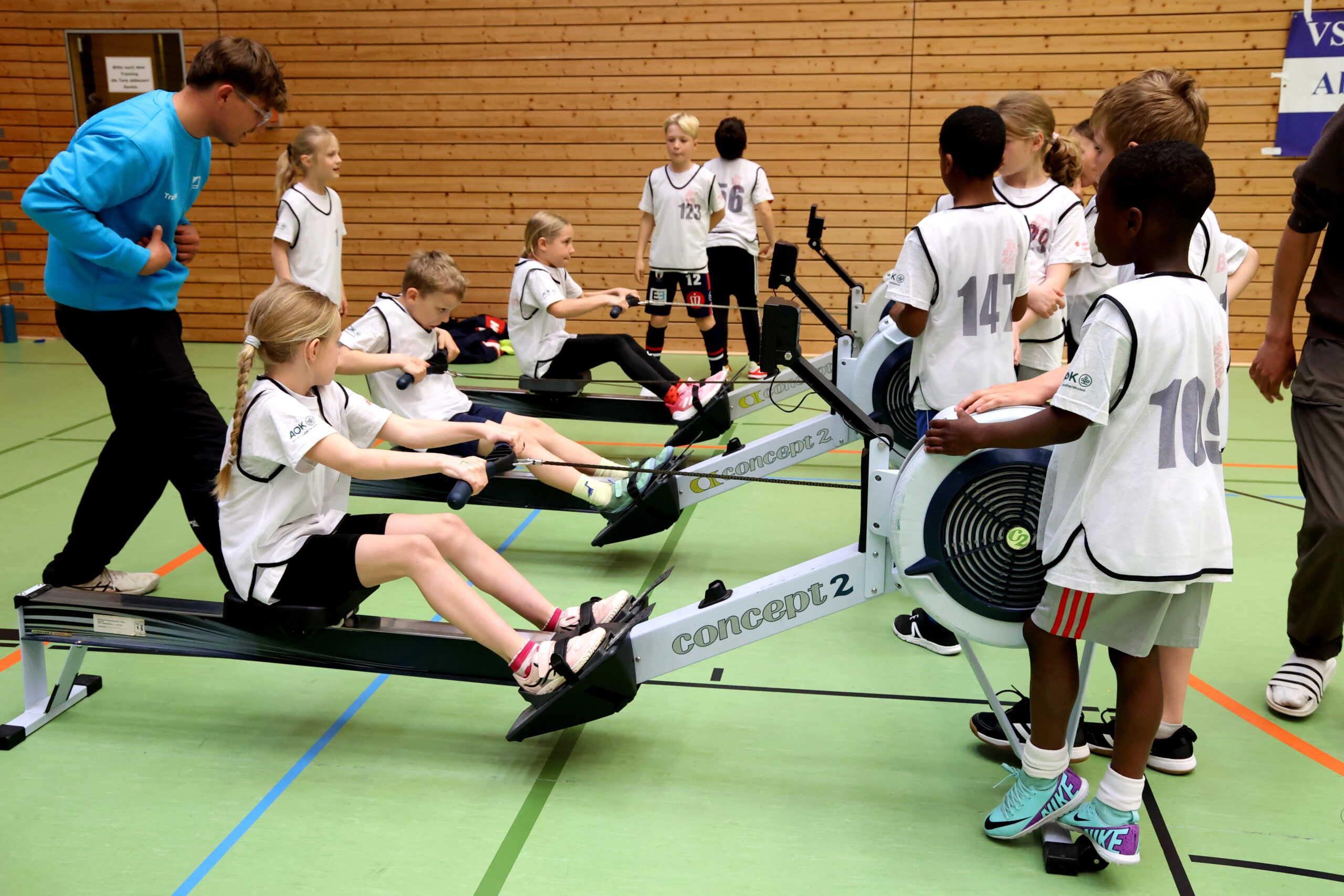 Die Sportart Rudern. Auf dem Ruderergometer einmal alles geben. Foto: Juergen Engler